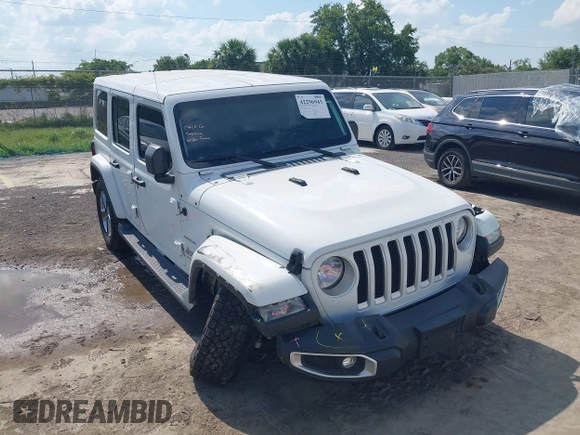 2020 Jeep Wrangler Unlimited Sahara with VIN 1C4HJXEN2LW109428, listed as a IAAI auction lot 42296943 with 155,766 mi miles and . Bid and sale history available at DreamBid. Image 6.