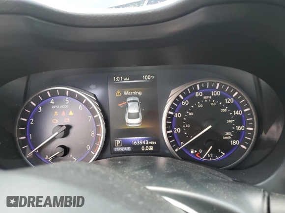 2014 Infiniti Q50 Premium with VIN JN1BV7AP2EM678198, listed as a Copart auction lot 61614325 with 163,943 mi miles and Salvage title. Bid and sale history available at DreamBid. Image 9.