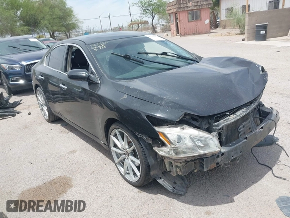 2012 Nissan Maxima S with VIN 1N4AA5AP1CC819585, listed as a IAAI auction lot 42244364 with 180,488 mi miles and . Bid and sale history available at DreamBid. Image 1.