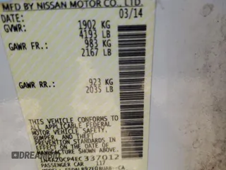 2014 Nissan LEAF SL with VIN 1N4AZ0CP4EC337012, listed as a Copart auction lot 76719874 with 88,390 mi miles and Salvage Title. Bid and sale history available at carsss.com. Image 14.