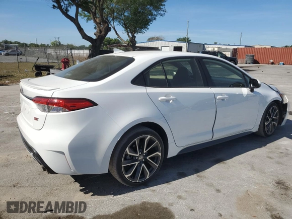 2022 Toyota Corolla SE with VIN JTDS4MCE3NJ087079, listed as a Copart auction lot 50631295 with 35,417 mi miles and Salvage Title. Bid and sale history available at carsss.com. Image 3.