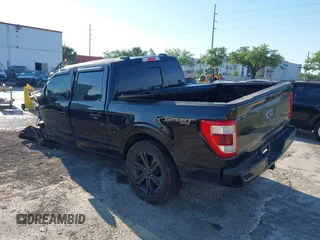 2021 Ford F-150 XL with VIN 1FTFW1E17MFC21307, listed as a IAAI auction lot 41875224 with 116,911 mi miles. Bid and sale history available at carsss.com. Image 3.
