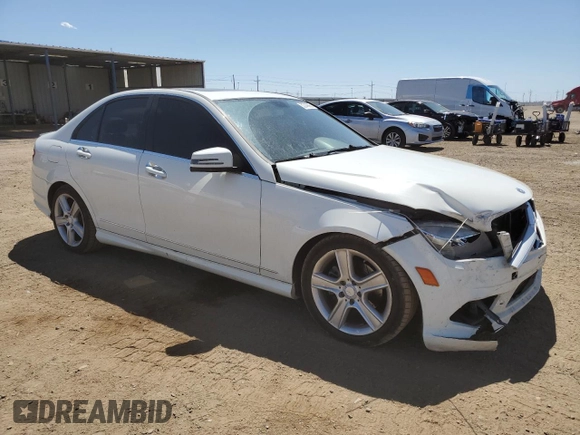 2011 Mercedes-Benz C 300 Sport with VIN WDDGF8BB5BR144268, listed as a Copart auction lot 53748895 with 189,233 mi miles and Salvage title. Bid and sale history available at DreamBid. Image 4.