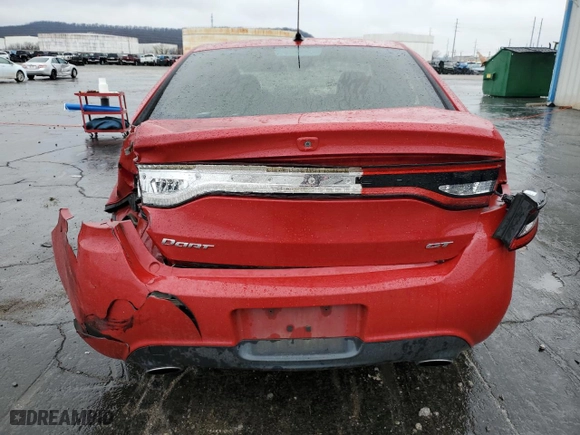 2016 Dodge Dart GT with VIN 1C3CDFEB7GD578568, listed as a Copart auction lot 86044684 with 83,536 mi miles and Salvage Title. Bid and sale history available at carsss.com. Image 6.