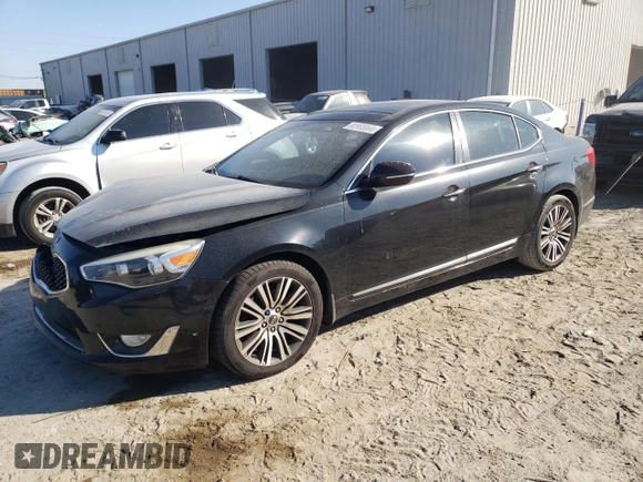 2015 Kia Cadenza Premium with VIN KNALN4D78F5173268, listed as a Copart auction lot 80953064 with 102,001 mi miles and Salvage Title. Bid and sale history available at carsss.com. Image 1.