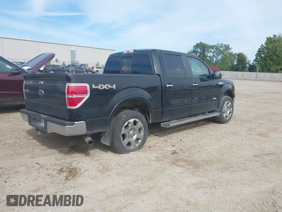 2011 Ford F-150 XLT with VIN 1FTFW1ET3BFC15177, listed as a IAAI auction lot 40412307 with 156,183 mi miles. Bid and sale history available at carsss.com. Image 4.