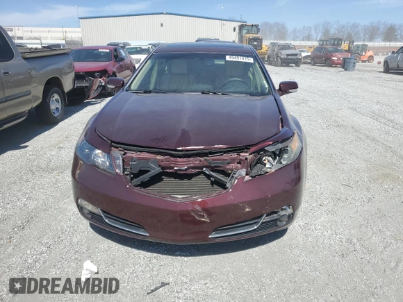 2012 Acura TL Tech Auto with VIN 19UUA8F52CA016622, listed as a Copart auction lot 49491415 with 124,605 mi miles and Salvage Title. Bid and sale history available at carsss.com. Image 5.