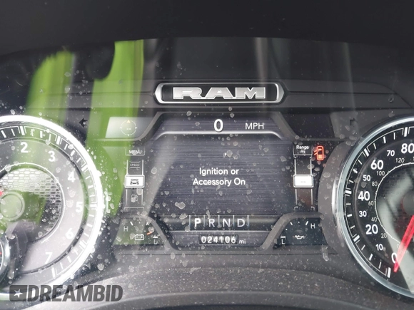 2024 Ram 1500 Big Horn with VIN 1C6SRFFT1RN124465, listed as a IAAI auction lot 41839097 with 24,106 mi miles and . Bid and sale history available at DreamBid. Image 7.