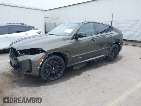 2024 BMW X6 M60i with VIN 5UX43EX06R9U42705, listed as a IAAI auction lot 40359439 with 9,071 mi miles. Bid and sale history available at carsss.com. Image 22.