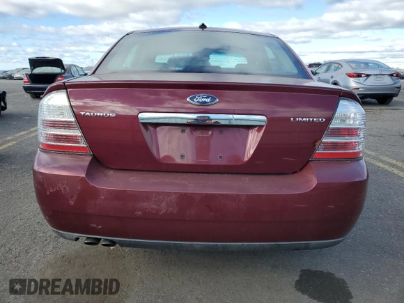 2008 Ford Taurus Limited with VIN 1FAHP25W68G166197, listed as a Copart auction lot 75201074 with 182,246 mi miles and Salvage Title. Bid and sale history available at carsss.com. Image 6.