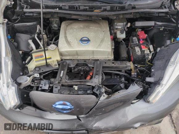 2015 Nissan LEAF S with VIN 1N4AZ0CP3FC327105, listed as a Copart auction lot 61426595 with 71,693 mi miles and Salvage title. Bid and sale history available at DreamBid. Image 11.