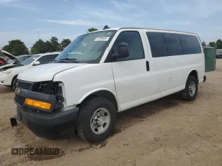 2018 Chevrolet Express Passenger LS with VIN 1GAWGEFG0J1212151, listed as a Copart auction lot 57289585 with 138,956 mi miles and Salvage title. Bid and sale history available at DreamBid. Image 1.
