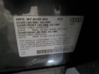 2022 Audi Q5 S line Prestige with VIN WA1F2AFY4N2075538, listed as a Copart auction lot 42304085 with 21,675 mi miles and Salvage Title. Bid and sale history available at carsss.com. Image 14.