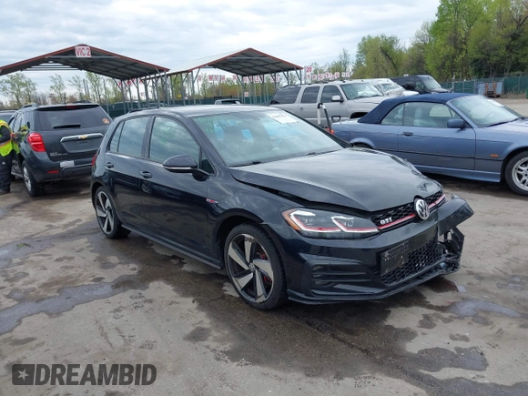 2018 Volkswagen Golf GTI S with VIN 3VW547AU1JM261492, listed as a IAAI auction lot 42007016 with 50,006 mi miles. Bid and sale history available at carsss.com. Image 1.