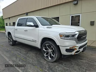 2019 Ram 1500 Limited with VIN 1C6SRFHT5KN692740, listed as a Copart auction lot 60934385 with 84,416 mi miles and Salvage title. Bid and sale history available at DreamBid. Image 1.