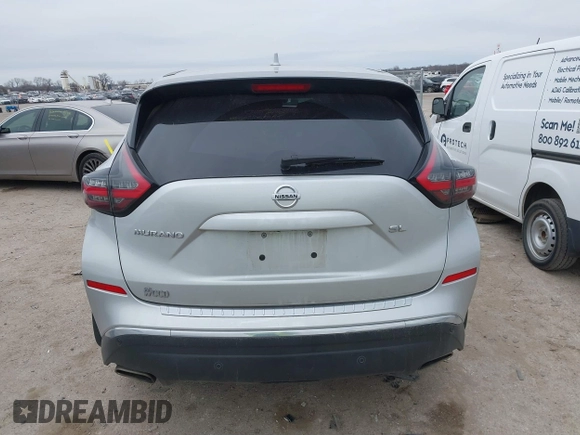 2022 Nissan Murano SL with VIN 5N1AZ2CJXNC108573, listed as a IAAI auction lot 41620603 with 51,717 mi miles and . Bid and sale history available at carsss.com. Image 16.