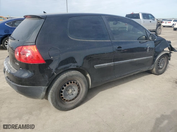 2007 Volkswagen Rabbit with VIN WVWBR71KX7W080177, listed as a Copart auction lot 46919315 with 0 mi miles and Salvage Title. Bid and sale history available at carsss.com. Image 3.