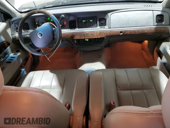 2009 Mercury Grand Marquis LS with VIN 2MEHM75VX9X618590, listed as a Copart auction lot 53475205 with 110,097 mi miles and Salvage Title. Bid and sale history available at carsss.com. Image 8.