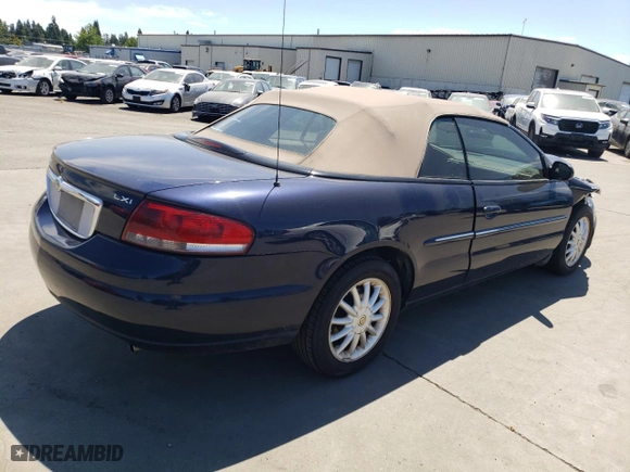 2002 Chrysler Sebring LXi with VIN 1C3EL55R52N318465, listed as a Copart auction lot 62482264 with 109,045 mi miles and Salvage Title. Bid and sale history available at carsss.com. Image 3.