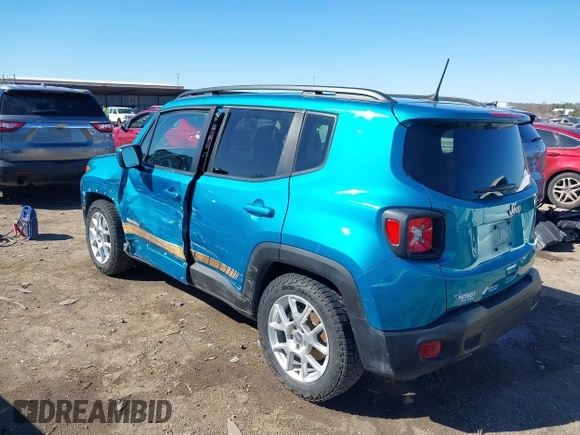 2020 Jeep Renegade Altitude with VIN ZACNJABB0LPL85188, listed as a IAAI auction lot 41674402 with 86,022 mi miles and . Bid and sale history available at DreamBid. Image 3.
