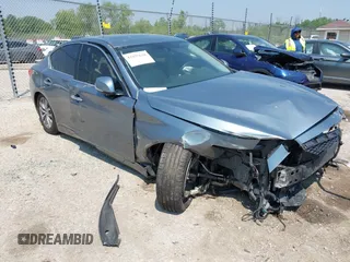 2017 Infiniti Q50 Premium with VIN JN1EV7AR1HM834900, listed as a IAAI auction lot 42435638 with 76,937 mi miles and . Bid and sale history available at DreamBid. Image 1.