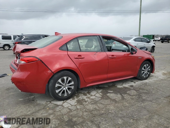 2021 Toyota Corolla Hybrid LE with VIN JTDEAMDE9MJ003897, listed as a Copart auction lot 47861925 with 64,693 mi miles and Salvage Title. Bid and sale history available at carsss.com. Image 3.