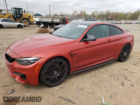 2019 BMW M4 with VIN WBS4Y9C54KAG67331, listed as a Copart auction lot 51461204 with 67,562 mi miles. Bid and sale history available at carsss.com. Image 1.