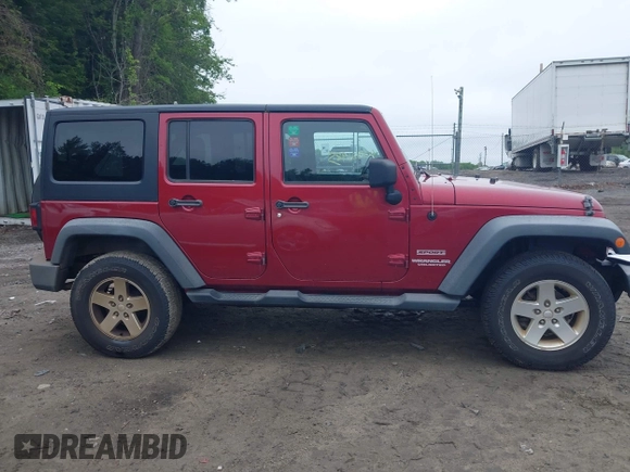 2013 Jeep Wrangler Unlimited Sport with VIN 1C4HJWDG7DL516077, listed as a IAAI auction lot 42521985 with 169,299 mi miles and . Bid and sale history available at DreamBid. Image 13.