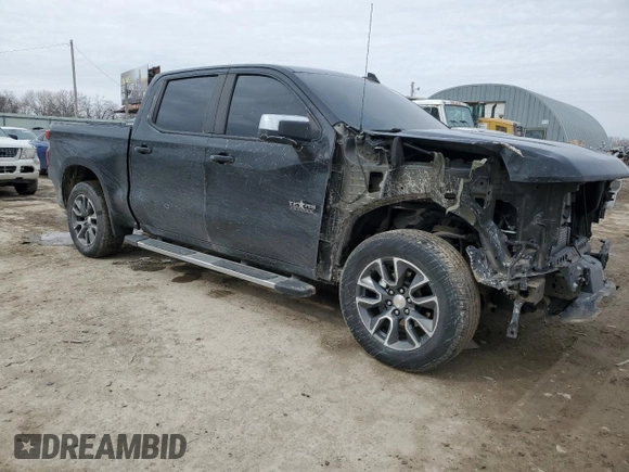 2022 Chevrolet Silverado 1500 LT with VIN 3GCPACEK4NG589130, listed as a Copart auction lot 43609115 with 26,571 mi miles and Salvage Title. Bid and sale history available at carsss.com. Image 4.