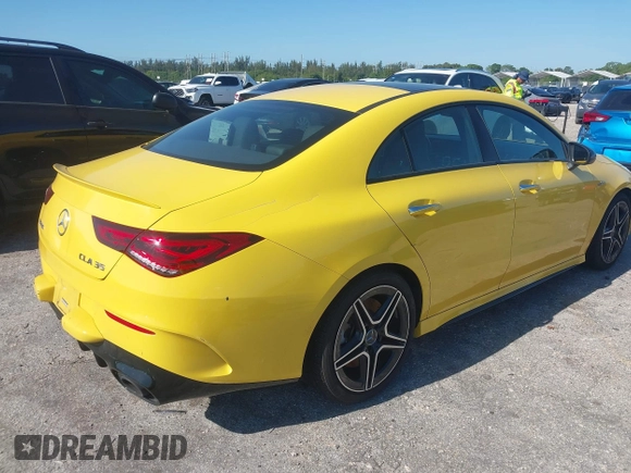 2022 Mercedes-Benz CLA 35 AMG with VIN W1K5J5BB1NN298900, listed as a IAAI auction lot 42026786 with 74,357 mi miles and . Bid and sale history available at DreamBid. Image 4.