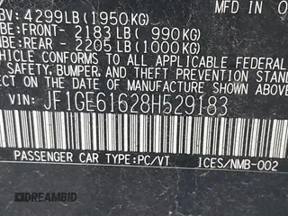2008 Subaru Impreza i z VIN JF1GE61628H529183, wystawiony jako IAAI lot #40810197 z przebiegiem 201 620 mil mil oraz . Historia ofert i sprzedaży dostępna na DreamBid. Obrazek 9.