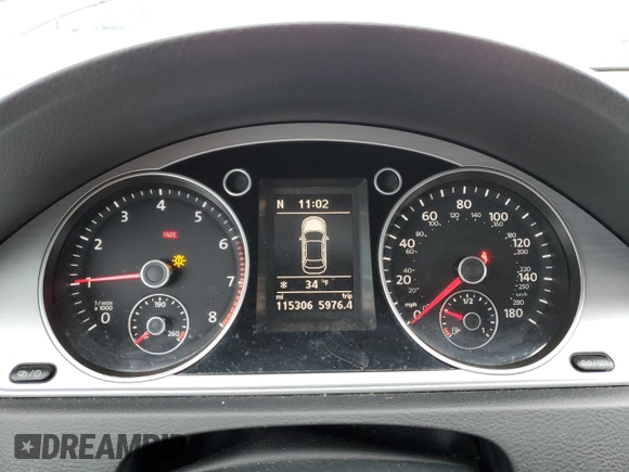 2014 Volkswagen CC Sport with VIN WVWAP7AN8EE508973, listed as a Copart auction lot 44521765 with 115,306 mi miles and Salvage Title. Bid and sale history available at carsss.com. Image 9.