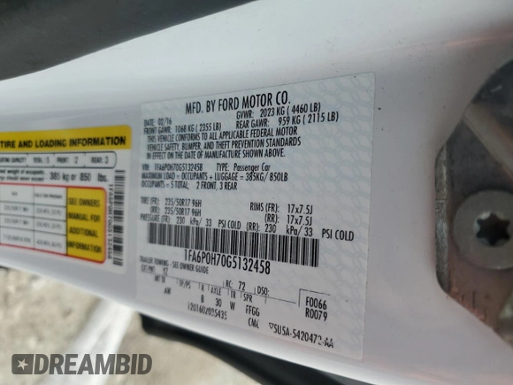 2016 Ford Fusion SE with VIN 1FA6P0H70G5132458, listed as a Copart auction lot 48924585 with 202,473 mi miles and Clean Title. Bid and sale history available at DreamBid. Image 13.