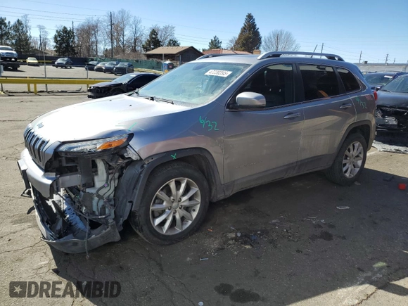 2015 Jeep Cherokee Limited with VIN 1C4PJMDB8FW703818, listed as a Copart auction lot 47230395 with 109,638 mi miles and Salvage Title. Bid and sale history available at carsss.com. Image 1.