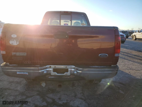 1997 Ford F-250 Standard with VIN 1FTFX28L0VND46656, listed as a Copart auction lot 87728315 with 270,810 mi miles and Clean Title. Bid and sale history available at carsss.com. Image 6.