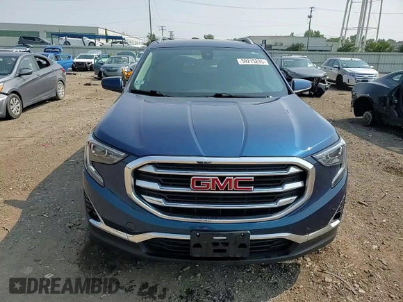 2020 GMC Terrain SLT with VIN 3GKALVEV1LL130586, listed as a Copart auction lot 59215235 with 61,039 mi miles and Salvage title. Bid and sale history available at DreamBid. Image 14.