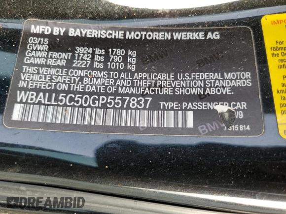 2016 BMW Z4 sDrive28i with VIN WBALL5C50GP557837, listed as a Copart auction lot 51038615 with 59,878 mi miles and Salvage Title. Bid and sale history available at carsss.com. Image 13.