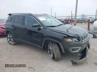 2018 Jeep Compass Limited with VIN 3C4NJDCB1JT230609, listed as a IAAI auction lot 41790401 with 62,969 mi miles. Bid and sale history available at carsss.com. Image 1.