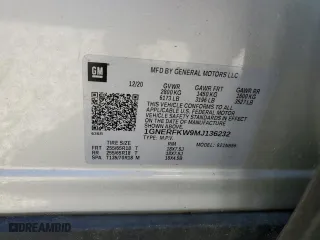 2021 Chevrolet Traverse LS with VIN 1GNERFKW9MJ136232, listed as a Copart auction lot 48582875 with 75,283 mi miles and Non Repairable. Bid and sale history available at carsss.com. Image 13.
