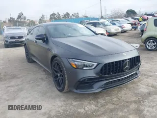 2022 Mercedes-Benz AMG GT with VIN W1K7X5KB4NA051210, listed as a IAAI auction lot 41535480 with 44,745 mi miles. Bid and sale history available at carsss.com. Image 1.