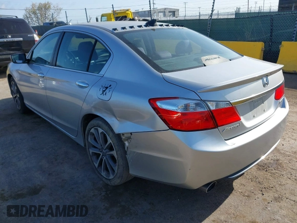 2014 Honda Accord Sedan Sport with VIN 1HGCR2F52EA167965, listed as a IAAI auction lot 41979316 with 169,648 mi miles. Bid and sale history available at carsss.com. Image 3.
