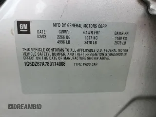 2008 Cadillac STS RWD z VIN 1G6DZ67A780174008, wystawiony jako Copart lot #79279254 z przebiegiem 133 326 mil mil oraz Szkoda całkowita • Salvage title. Historia ofert i sprzedaży dostępna na DreamBid. Obrazek 14.