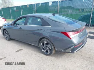 2024 Hyundai Elantra SEL with VIN KMHLS4DG8RU841099, listed as a IAAI auction lot 42120195 with 9,899 mi miles and . Bid and sale history available at DreamBid. Image 3.