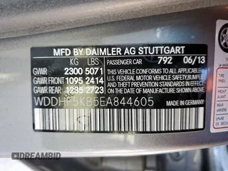 2014 Mercedes-Benz E 350 Sport with VIN WDDHF5KB5EA844605, listed as a Copart auction lot 45709005 with 92,804 mi miles and Salvage title. Bid and sale history available at DreamBid. Image 12.