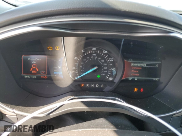 2016 Ford Fusion SE with VIN 3FA6P0T93GR223780, listed as a Copart auction lot 50186625 with 138,831 mi miles and Clean Title. Bid and sale history available at carsss.com. Image 9.