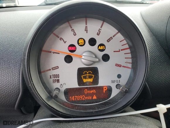2013 MINI Cooper Countryman with VIN WMWZB3C58DWM07395, listed as a Copart auction lot 52193165 with 147,892 mi miles and Salvage Title. Bid and sale history available at carsss.com. Image 9.