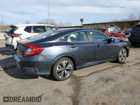 2017 Honda Civic Sedan EX-L with VIN 2HGFC1F74HH641043, listed as a Copart auction lot 53708745 with 87,662 mi miles and Salvage Title. Bid and sale history available at carsss.com. Image 3.