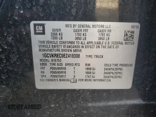 2014 Chevrolet Silverado 1500 LT with VIN 1GCVKREC9EZ418308, listed as a Copart auction lot 50365965 with 135,960 mi miles and Salvage Title. Bid and sale history available at DreamBid. Image 13.