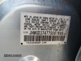 2007 Honda Fit с VIN JHMGD37477S061646, выставлен на аукционе Copart как лот 86438584 с пробегом 191 687 миль миль и Списание • Salvage title. История ставок и продаж доступна на DreamBid. Изображение 12.