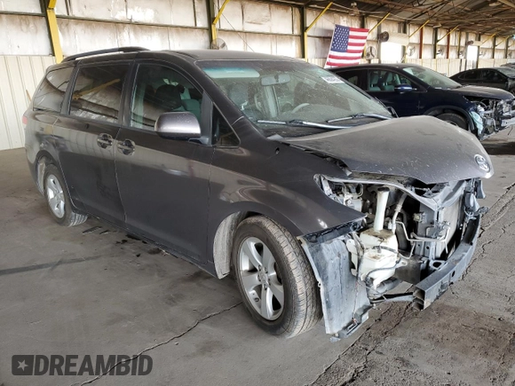 2013 Toyota Sienna LE AAS with VIN 5TDKK3DC8DS295151, listed as a Copart auction lot 46894255 with Not Provided miles and Salvage Title. Bid and sale history available at DreamBid. Image 4.